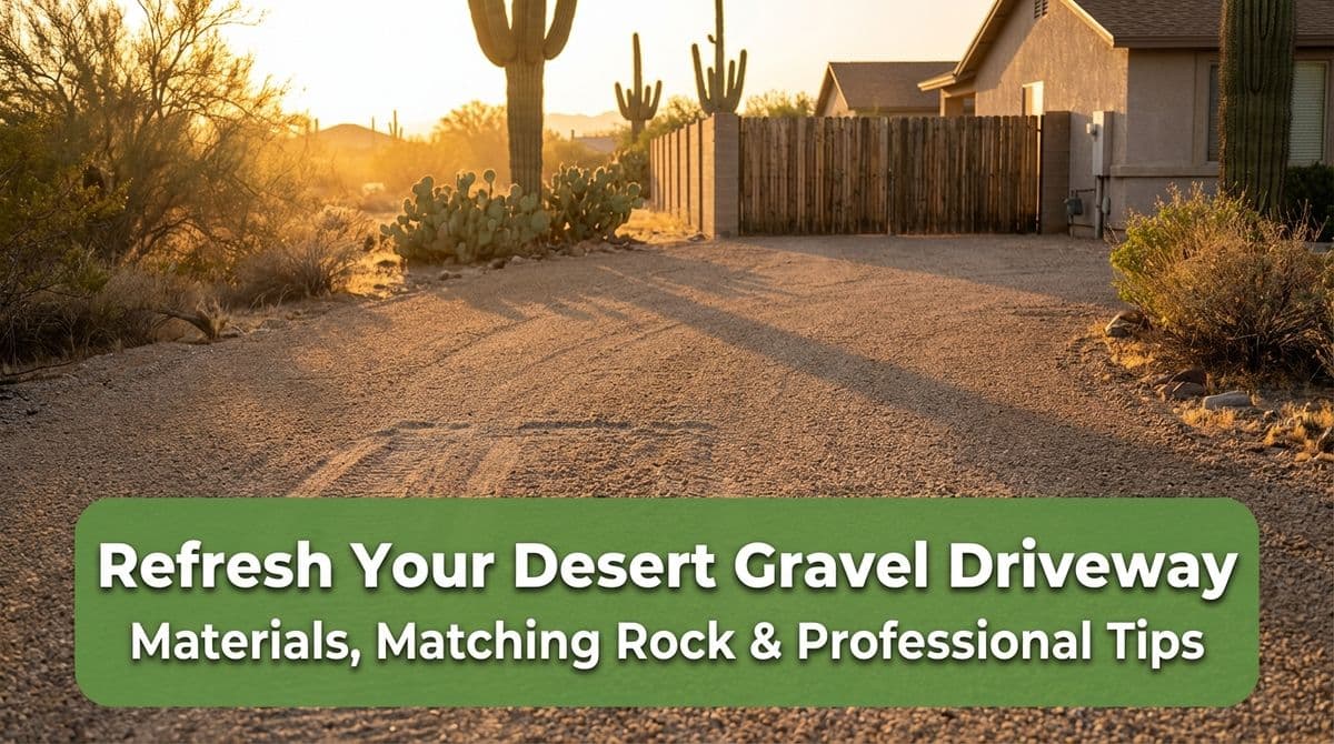 Blog post How We Refresh and Re-Grade a Desert Gravel Driveway image